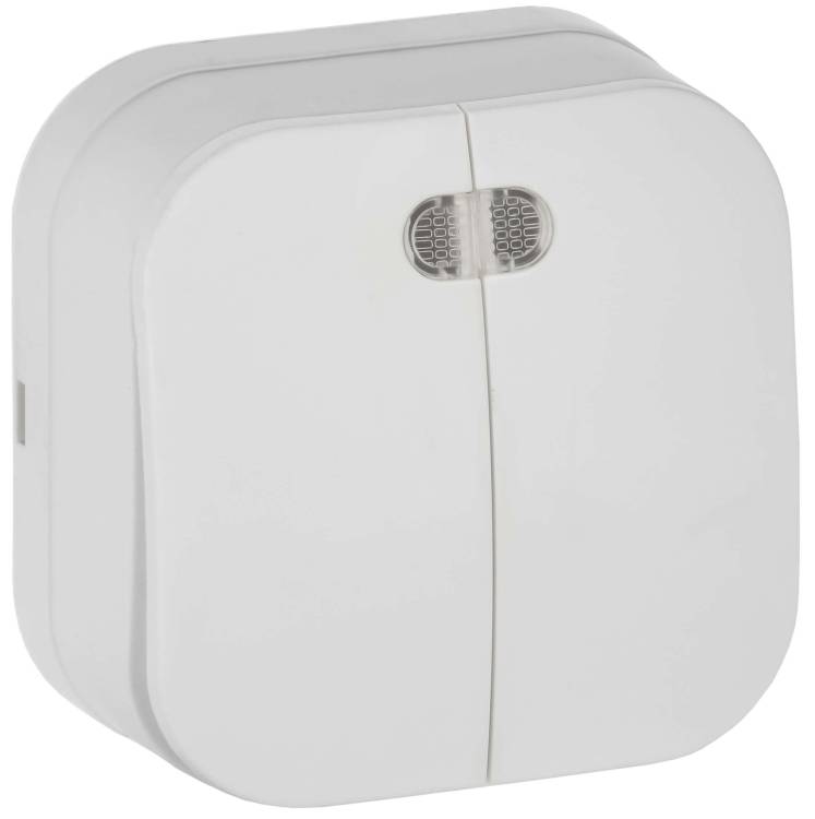 Выключатель 2-клавишный IEK Glory EVH21-K01M-10 белый матовый