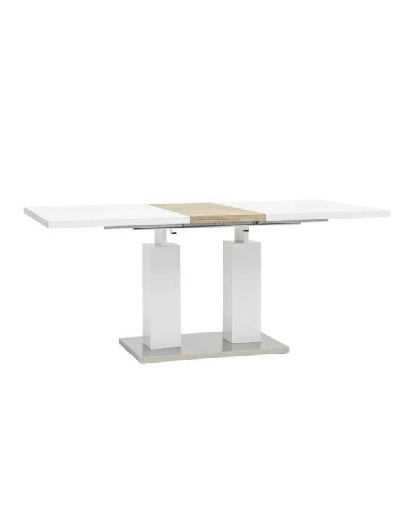 Стол обеденный Stool Group Сиэтл DT-963-HGW-140 DUAL глянцевый белый 140(180)x90x76
