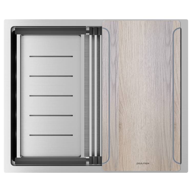 Мойка кухонная Paulmark Next-Multi Sink 54 Uni PM785445-BS Брашированная Сталь, 54x45