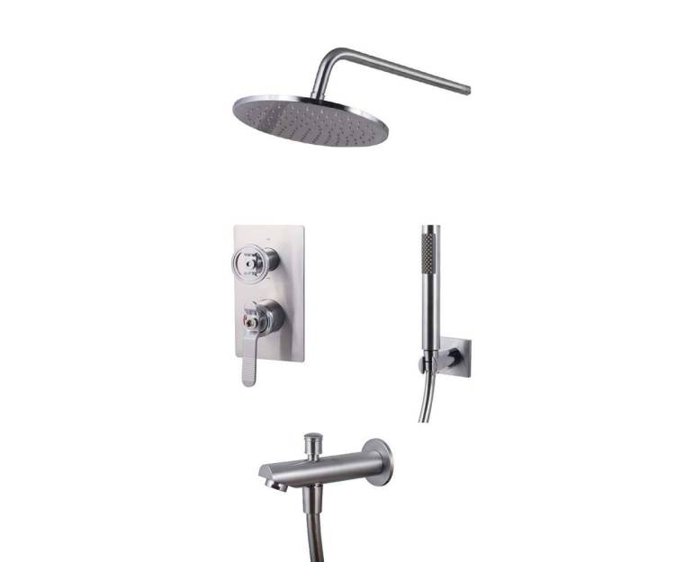 Душевой комплект Bronze de Luxe 1760's Loft 6630CC матовый хром
