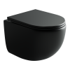 Унитаз подвесной Ceramica Nova Up CN4007MB безободковый, сиденье микролифт, черный матовый