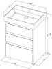 Тумба с раковиной Aquanet Nova Lite 00302469 60 белый глянец, 3 ящика фото 2