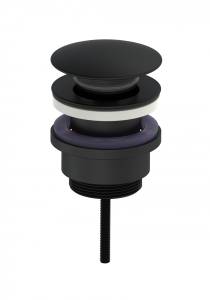 Донный клапан для раковины Wonzon & Woghand WW-88SS07-MB черный матовый