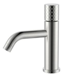 Смеситель для раковины Boheme Stick 121-NB Nikel Brush с ручкой Diamond