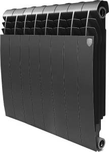 Радиатор биметаллический Royal Thermo BiLiner 500 8 секций, noir sable