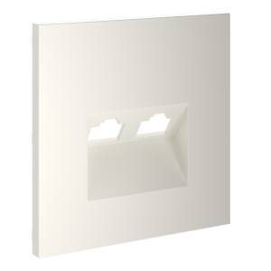 Лицевая панель для двойной компьютерной розетки RJ-45 Voltum S70 VLS001413 хлопок