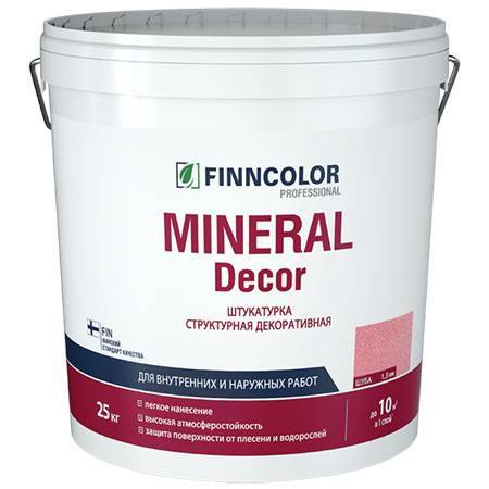 Штукатурка структурная декоративная Finncolor Mineral Decor шуба 1.5 мм KTA 25 кг