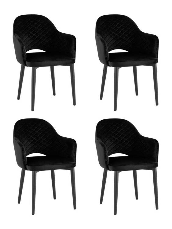 Набор из 4 стульев Stool Group Венера MC16-2YS KD HLR-66 X4 черный