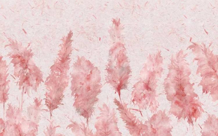 3D Фотообои Artegrafico «Колосья на текстурном фоне в красных тонах» NJ-042 песок