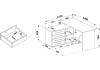 Стол письменный Woodville КСТ-109Л 369012 дуб юкон левый 140x127x75 фото 2
