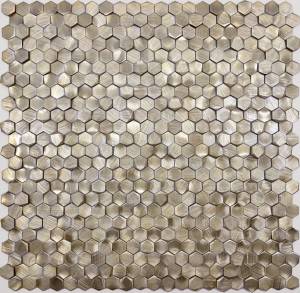 Мозаика Leedo Alchimia Aluminium 3D Hexagon Gold 29.7x30.6