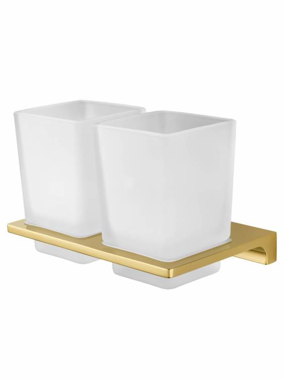 Два стакана Wonzon & Woghand WW-9128-LG с держателем, глянцевое золото