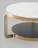 Стол журнальный Stool Group Калисто ECT-316-BRCG white/black светлая и темная керамика 90x90x45 фото 7