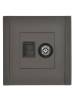 ТВ-розетка+Ethernet RJ45 IEK Forte&Piano FP-AK20-1-K03 серый фото 2