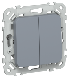 Выключатель 2-клавишный проходной IEK Flite FI-V28-0-10-1-K35 маренго