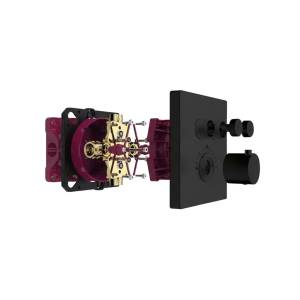 Смеситель AQUAme AQM8801MB термостатический, черный матовый