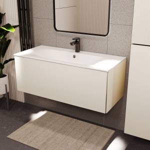 Тумба с раковиной Terminus Euromix EUR101001900101OSL айвори, 100x38