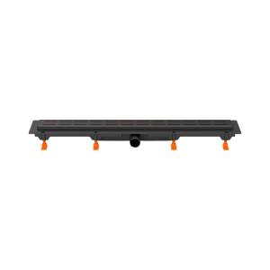 Душевой лоток Veconi Line 650 V650LB с решеткой, черный матовый