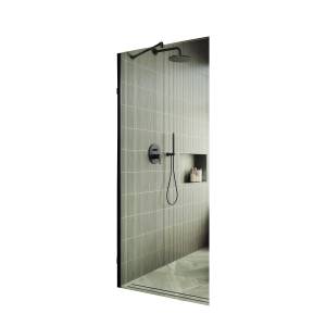 Душевая перегородка MaybahGlass MGD-695-6ш 79x195, стекло прозрачное 8 мм, профиль черный