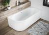 Акриловая ванна Riho Bathtubs B088003220 Desire corner links velvet - белый matt/ черный matt Sparkle System 184x84x60 фото 2