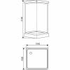 Душевая кабина Arcus Style S-43 100x100x210, двери - матовые фактурные, задние стекла - белые матовые фото 2
