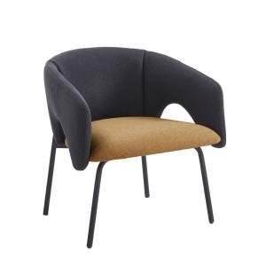 Кресло лаунж Stool Group Afrida Afra LCh Davis-Opium 98+48 Темно-синий/Горчичный