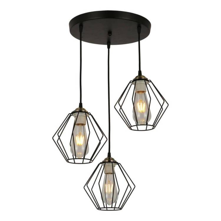 Подвесная люстра IMEX Md.3099 MD.3099-3-P BK+AB