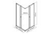 Душевой уголок MaybahGlass MGY-1331-5 профиль хром матовый, стекло графит матовый, 100x100x195 фото 4