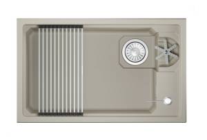 Мойка кухонная Granula Kitchen Space Rinzer 7309RU креман, 73x45