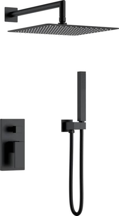 Душевой комплект Boheme Qubic 474-3-B Matt Black