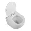 Унитаз подвесной BelBagno Uno BB7306CHR/SC безободковый, с сиденьем микролифт, белый фото 3
