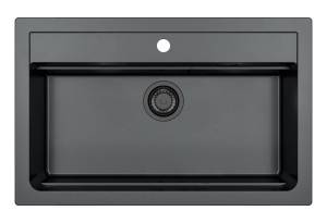 Мойка кухонная Alveus Granital Atrox 40 1148163 Carbon - G91 с сифоном, 79x50