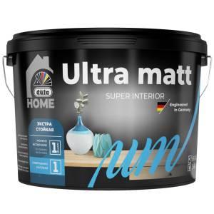 Краска для стен и потолков интерьерная Dufa Premium Home Ultra matt глубокоматовая база 1 9 л
