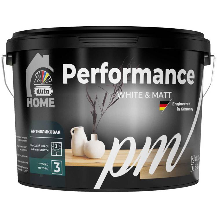 Краска для стен и потолков интерьерная Dufa Premium Home Performance matt глубокоматовая база 1 0.9 л