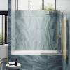 Шторка на ванну MaybahGlass MGV-154-3у стекло прозрачное, профиль золото, 1400x740