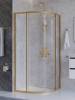 Душевой уголок Cezares PLANE-R-2-90-C-BORO профиль брашированное золото, стекло прозрачное, 90x90x195 фото 4