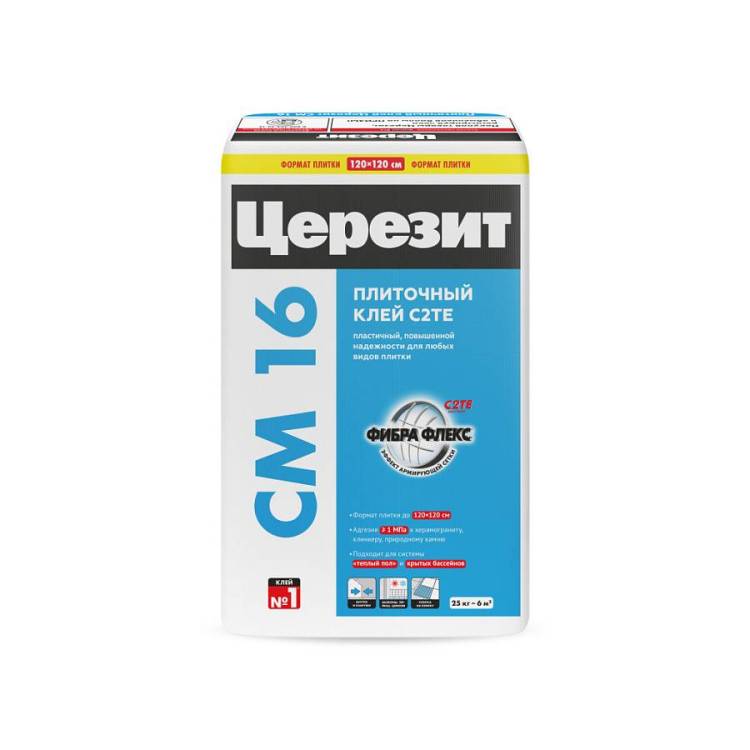 Клей Ceresit CM 16 для плитки пластичный Серый 25 кг