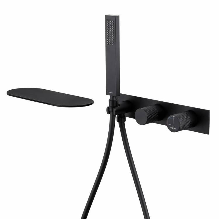 Смеситель для ванны Abber Rund AF8731B встраиваемый, черный матовый