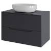 Тумба с раковиной Orange Line Li-70TugMDF+B05-480W графит матовый, 70 см