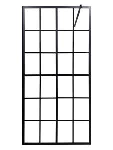 Душевая перегородка Olive'S Estena EN-86С-ST-B профиль черный, стекло прозрачное, 86x183x195