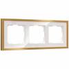 Рамка 3-постовая Werkel Baguette W0032853 белый/золотистая латунь