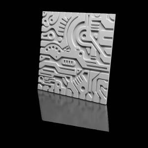 Дизайнерская панель Artpole GM-0050 Ex-Machina B Platinum глянец 60x2x60