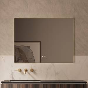 Зеркало Vincea VLM-4F100BG-2 с подсветкой и антизапотеванием, брашированное золото, 80x120