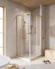Душевой уголок Cezares Relax RELAX-304-A-2-90-C-BORO профиль брашированное золото, стекло прозрачное, 90x90x200