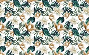 3D Фотообои Artegrafico «Орхидеи и листья» TR-028 акварель