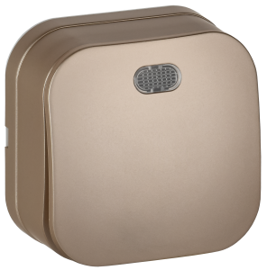 Выключатель 1-клавишный IEK Glory EVH11-K37M-10 шампань матовый