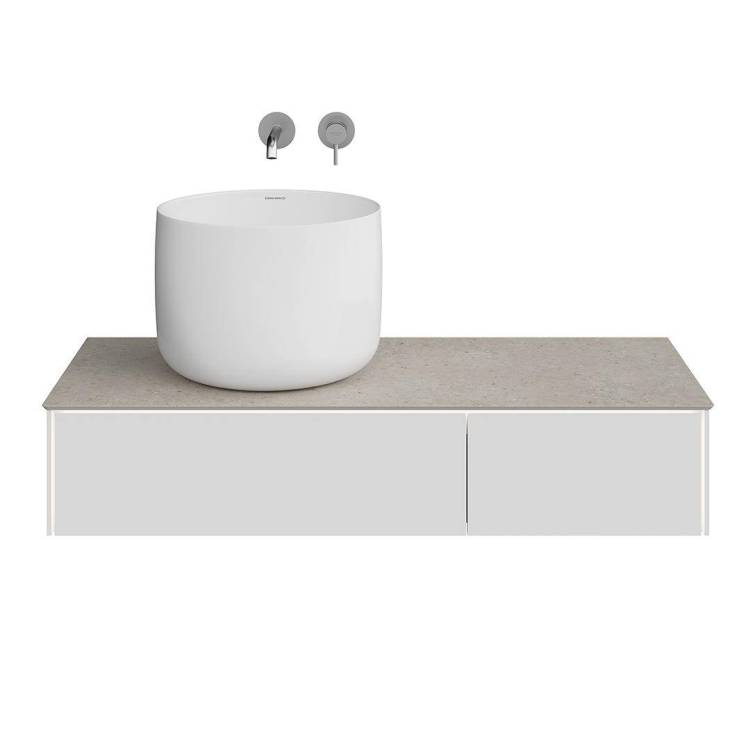 Тумба с раковиной Kerama Marazzi Magica без отверстий, утренний серый матовый, 120 см, раковина MA.wb.42