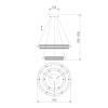 Подвесной светодиодный светильник Eurosvet Imperio 90241/2 белый/ серебро Smart фото 3