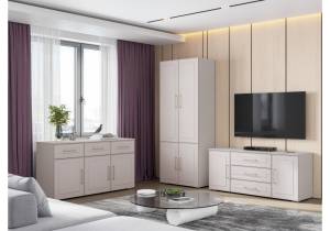 Стенка в гостиную Woodville Мотру 584208 кашемир/шампань комплектация 2