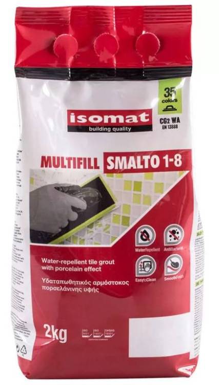 Затирка Isomat Multifill Smalto 1-8 полимерцементная 02 черный 2 кг